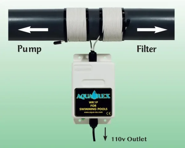 Pool Water Softener. Aqua Rex pool water conditioner.